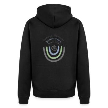 Frohe Ostern Happy Easter - Unisex Premium Bio Zip Hoodie - Schwarz - Hinten - Nico (187cm)
