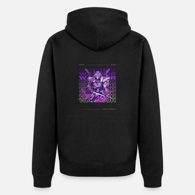 Krieger Samurai - Unisex Premium Bio Zip Hoodie - Schwarz