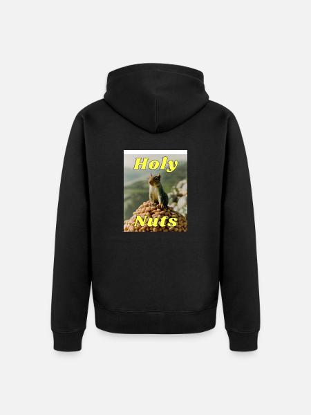 Holy Nuts - Unisex Premium Organic Zip Hoodie - black