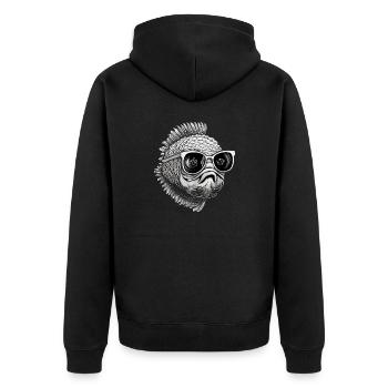Cool dictons idée cadeau d’anniversaire - Veste à capuche bio Premium Unisexe - noir - Dos - Nico (187cm)