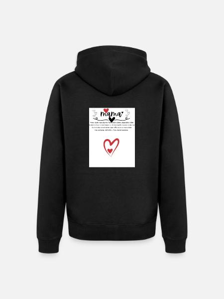 Danke Mama - Unisex Premium Bio Zip Hoodie - Schwarz