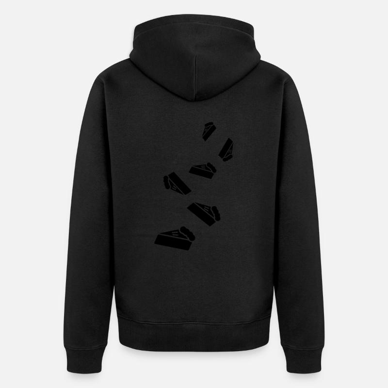 Icône de gâteau au fromage - Veste à capuche bio Premium Unisexe - noir