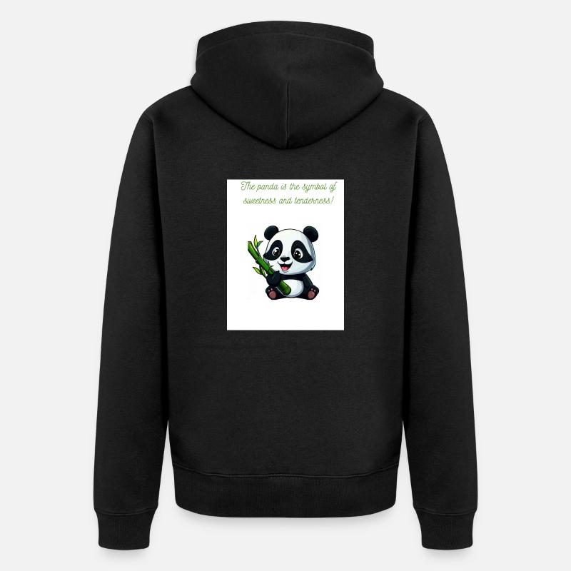 Peau de panda - Veste à capuche bio Premium Unisexe - noir