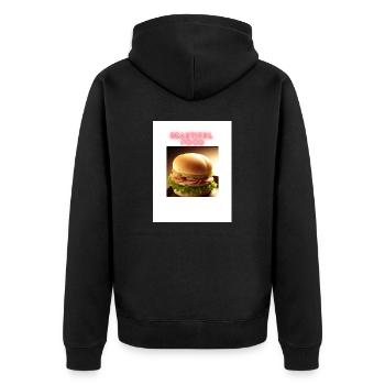 Beautiful food - Unisex Premium Organic Zip Hoodie - black - Back - Nico (187cm)