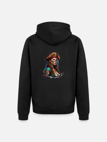 Piratinn - Veste à capuche bio Premium Unisexe - noir