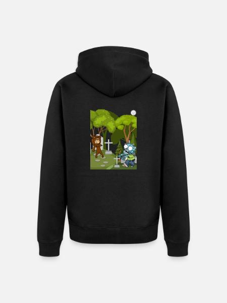 Graveyard of the Zombies - Unisex Premium Organic Zip Hoodie - black