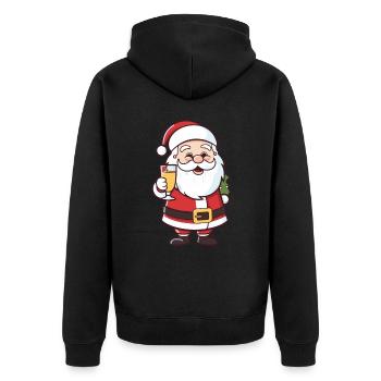 Père Noël à boire bande dessinée Noël - Veste à capuche bio Premium Unisexe - noir - Dos - Nico (187cm)