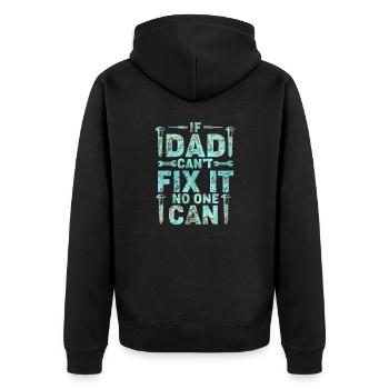 Opa, Oma, Opa, Oma, Papa, Mama, - Unisex Premium Bio Zip Hoodie - Schwarz - Hinten - Nico (187cm)