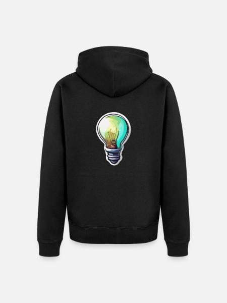 Bulb / Bulb / Brightness / Light - Unisex Premium Organic Zip Hoodie - black
