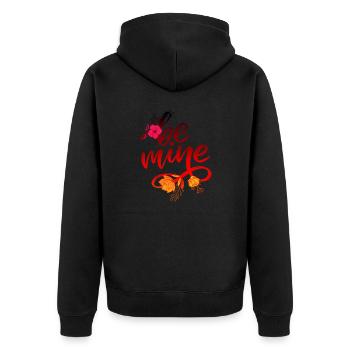 Schöne weibliche Malkunst Gesicht bunte Frau - Unisex Premium Bio Zip Hoodie - Schwarz - Hinten - Nico (187cm)