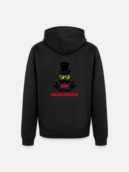 Team Groom - Unisex Premium Organic Zip Hoodie - black