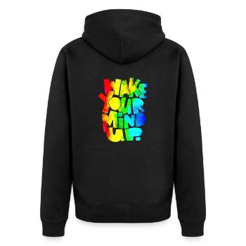 Vacation Late Summer Summer Vacation Holiday Sea Quote - Unisex Premium Organic Zip Hoodie - black - Back - Nico (187cm)