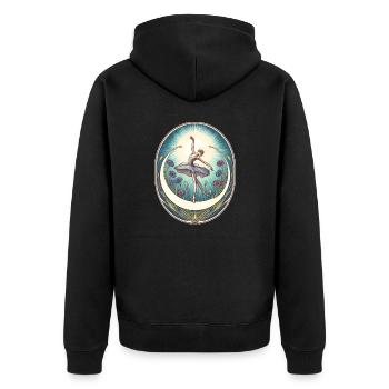 Blue Ballerina - Unisex Premium Organic Zip Hoodie - black - Back - Nico (187cm)