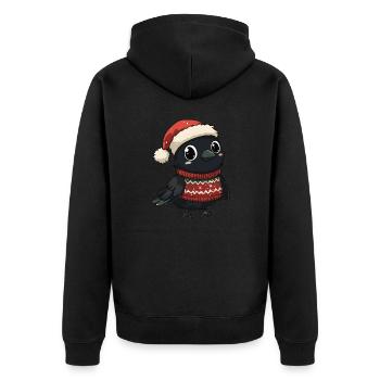 Noël de Corbeau - Veste à capuche bio Premium Unisexe - noir - Dos - Nico (187cm)
