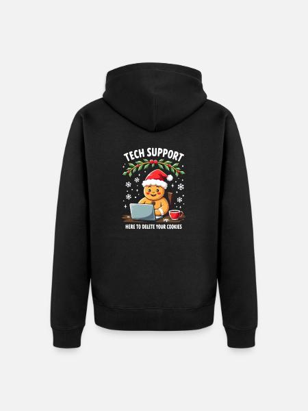 Tech Support, I'm here to delete your cookies - Unisex Premium Organic Zip Hoodie - black