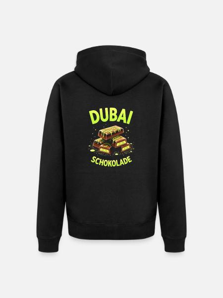 Dubai Chocolate - Chocolate Meme - Unisex Premium Organic Zip Hoodie - black