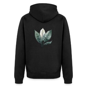 Sensation florale - Veste à capuche bio Premium Unisexe - noir - Dos - Nico (187cm)