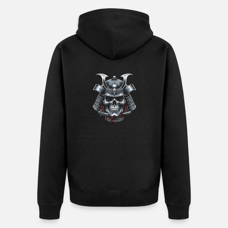Ewiger Samurai-Geist - Unisex Premium Bio Zip Hoodie - Schwarz