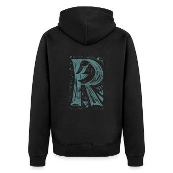 Rente Ente - Rentner Ruhestand Pension Geschenk - Unisex Premium Bio Zip Hoodie - Schwarz - Hinten - Nico (187cm)