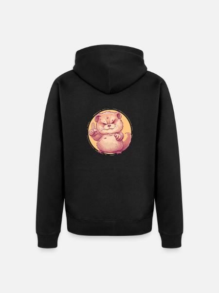 Strict Groundhog Lecture - Unisex Premium Organic Zip Hoodie - black