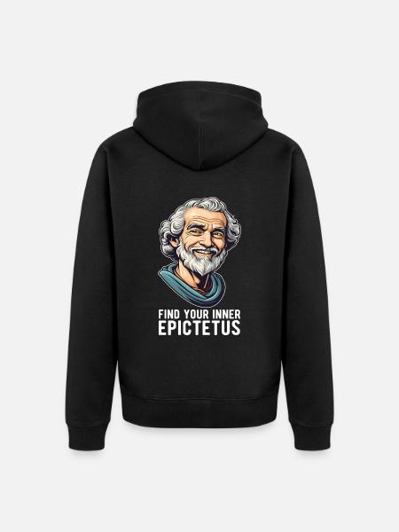 Epicteto Epicteto Estoicismo Filósofo Estoico - Chaqueta con capucha prémium ecológica unisex - negro
