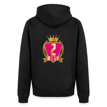 2ANS-ROSE - Veste à capuche bio Premium Unisexe - noir - Dos - Nico (187cm)