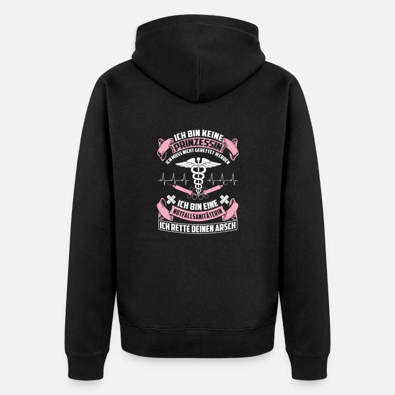 Notfallsänitäterin - princesse - Veste à capuche bio Premium Unisexe - noir
