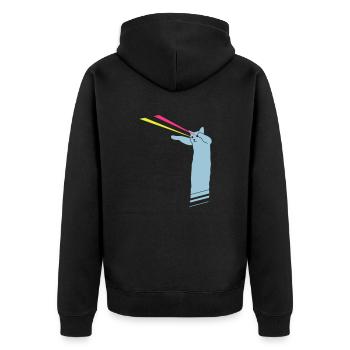 LaserLolCat - Veste à capuche bio Premium Unisexe - noir - Dos - Nico (187cm)