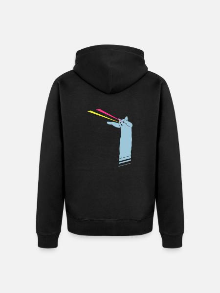 LaserLolCat - Unisex Premium Organic Zip Hoodie - black