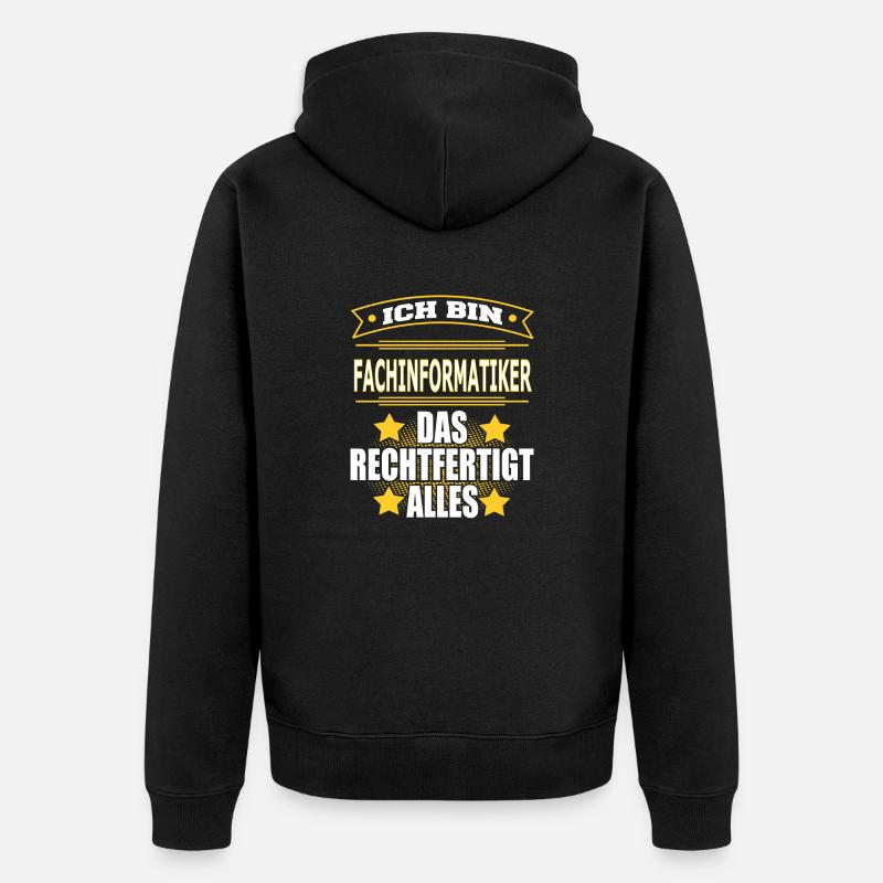 FACHINFORMATIKER - Unisex Premium Bio Zip Hoodie - Schwarz