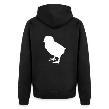 poussin - Veste à capuche bio Premium Unisexe - noir - Dos - Nico (187cm)