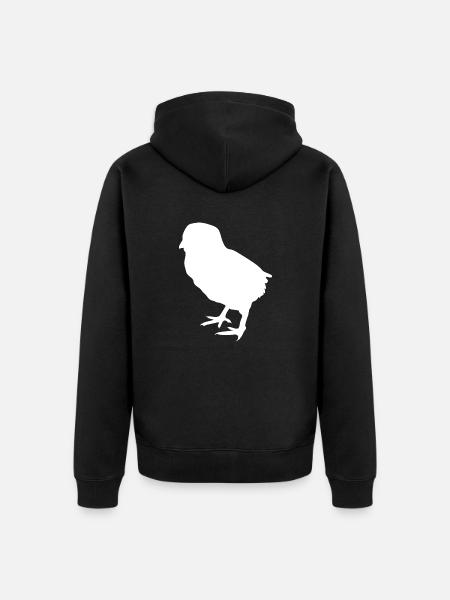 chick - Unisex Premium Organic Zip Hoodie - black