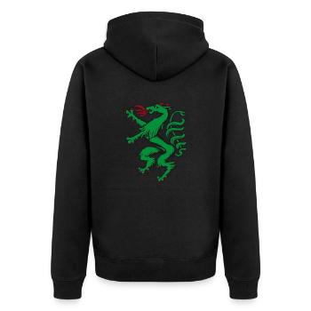 Steirischer Panther Wappen Steiermark Geschenk - Unisex Premium Bio Zip Hoodie - Schwarz - Hinten - Nico (187cm)