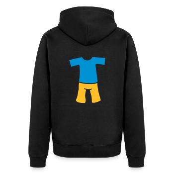 clothes hot t shirt top clothes pants anzi - Unisex Premium Organic Zip Hoodie - black - Back - Nico (187cm)