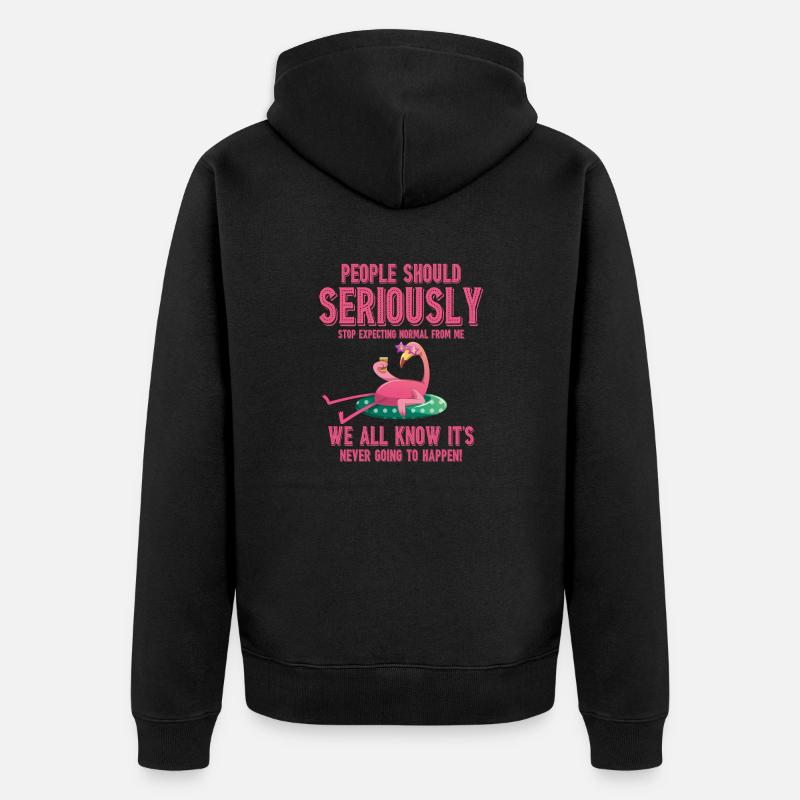 Flamingo cool - Veste à capuche bio Premium Unisexe - noir