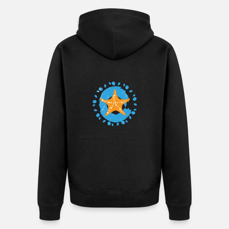 Étoile de mer - Veste à capuche bio Premium Unisexe - noir