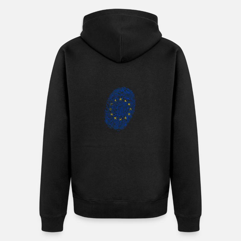 Empreinte digitale de l'Europe - Veste à capuche bio Premium Unisexe - noir
