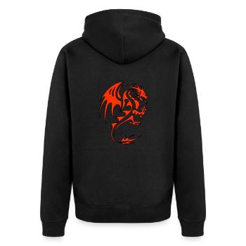 Dragon Rouge - Veste à capuche bio Premium Unisexe - noir - Dos - Nico (187cm)
