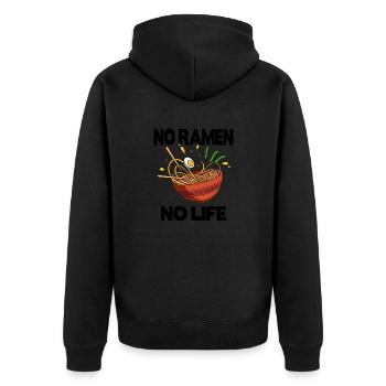 No Ramen No Life, Ramen, Japan Food - Veste à capuche bio Premium Unisexe - noir - Dos - Nico (187cm)