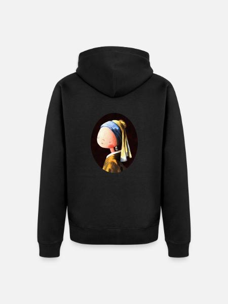 Peinture Laitière - Veste à capuche bio Premium Unisexe - noir