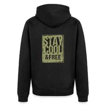 Restez au frais 1 - Veste à capuche bio Premium Unisexe - noir - Dos - Nico (187cm)