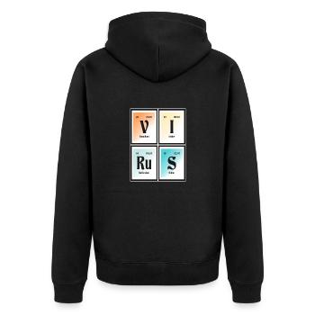 Virus - Tableau périodique des éléments - Veste à capuche bio Premium Unisexe - noir - Dos - Nico (187cm)