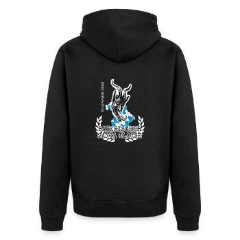 Bavarian Santa Clause - Unisex Premium Organic Zip Hoodie - black - Back - Nico (187cm)