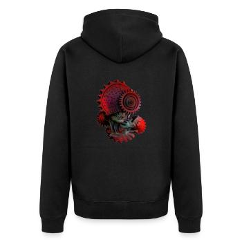 Tête de machine humaine - Veste à capuche bio Premium Unisexe - noir - Dos - Nico (187cm)