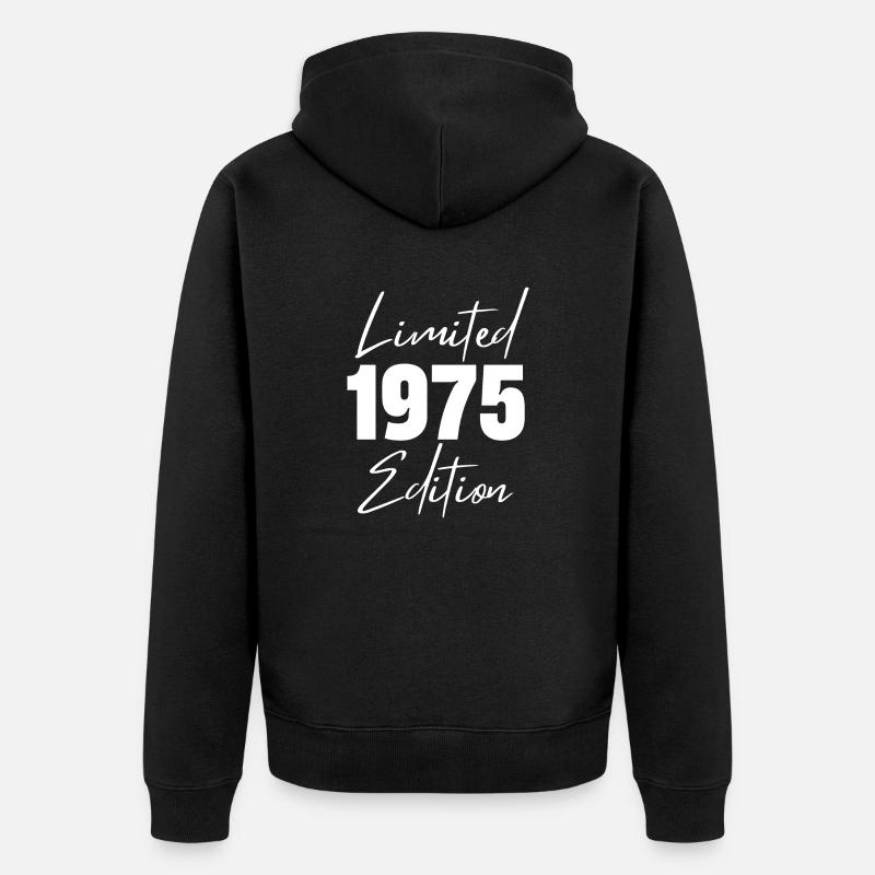 1975 Édition limitée - Veste à capuche bio Premium Unisexe - noir