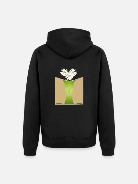 Angesicht zu Angesicht - Unisex Premium Bio Zip Hoodie - Schwarz