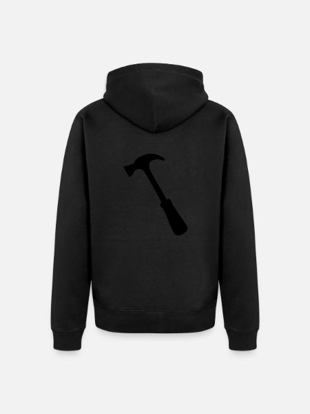 Hammer - Unisex Premium Organic Zip Hoodie - black