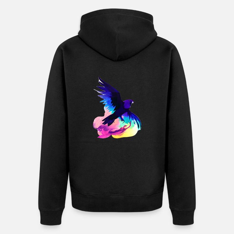 Budgerigar cockatiel oiseau propriétaire oiseau - Veste à capuche bio Premium Unisexe - noir