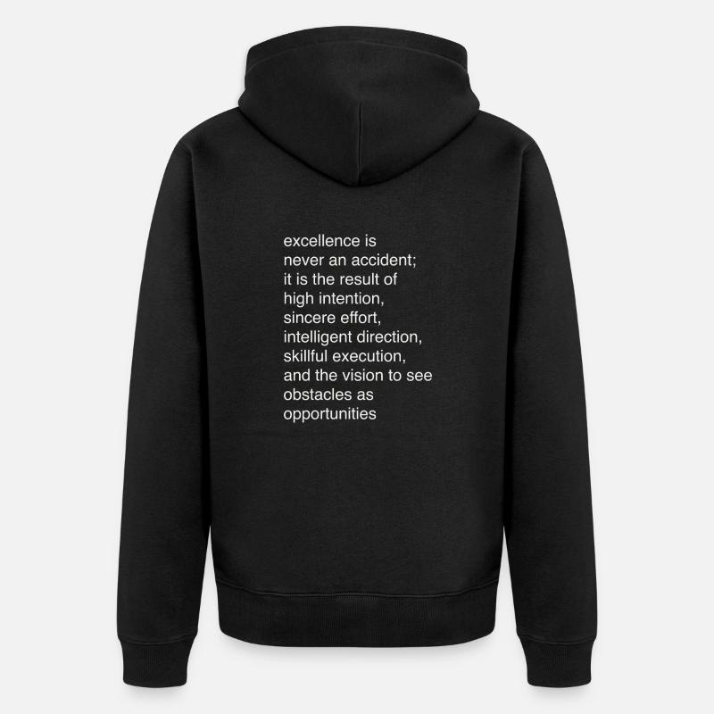 Excellence - Veste à capuche bio Premium Unisexe - noir