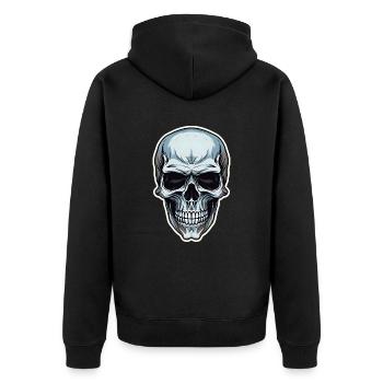 Crâne Crâne Crâne Os Mâchoire - Veste à capuche bio Premium Unisexe - noir - Dos - Nico (187cm)